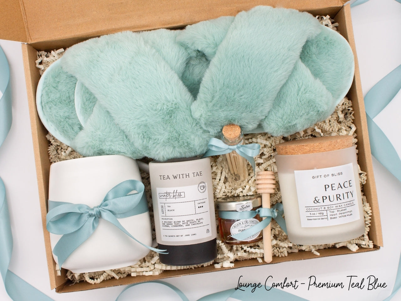 Gift Box Descriptions
Gift Box Descriptions
100%
10
B3
An elegance gift box for women, but perfect for anyone seeking sophistication. Includes a ceramic mug, aromatherapy candle and safety match jar, pure honey with dipper, tea, and plush open-toe slippers, beautifully arranged for a serene experience.
An elegance gift box for women, but perfect for anyone seeking sophistication. Includes a ceramic mug, aromatherapy candle and safety match jar, pure honey with dipper, tea, and plush open-toe slippe